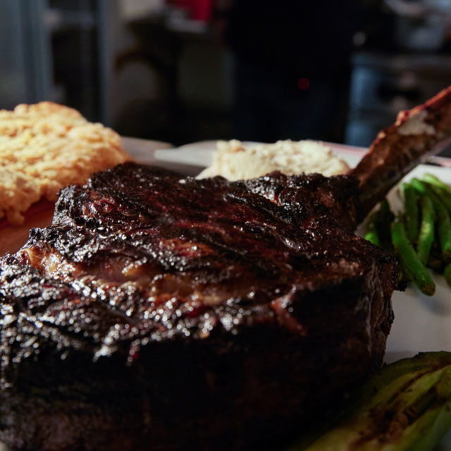 A steak dinner on a plate.